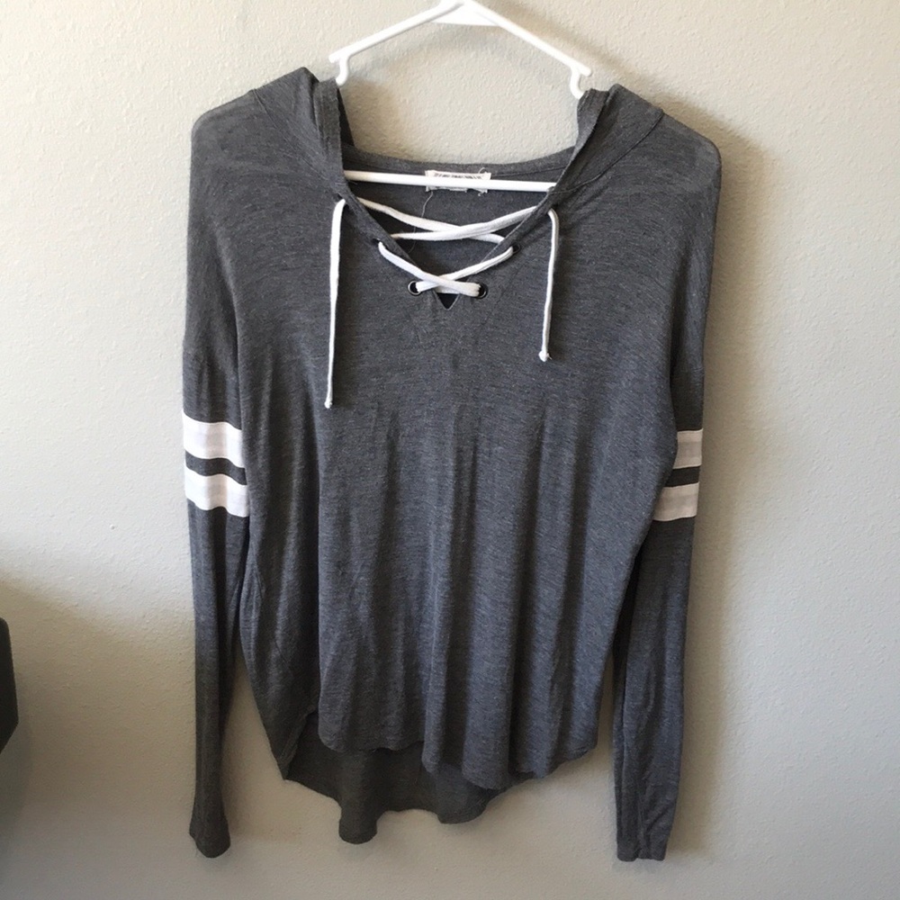 Pink Rose Hooded Long Sleeve